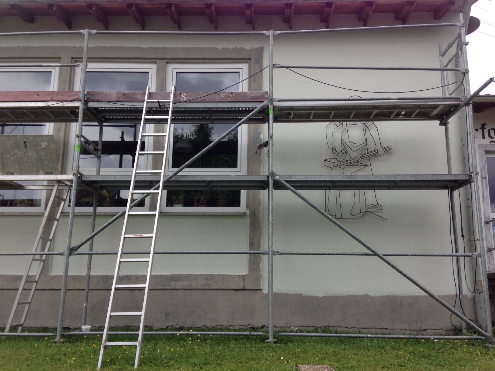 Anstrich Gemeinschaftshaus 04.06.2014